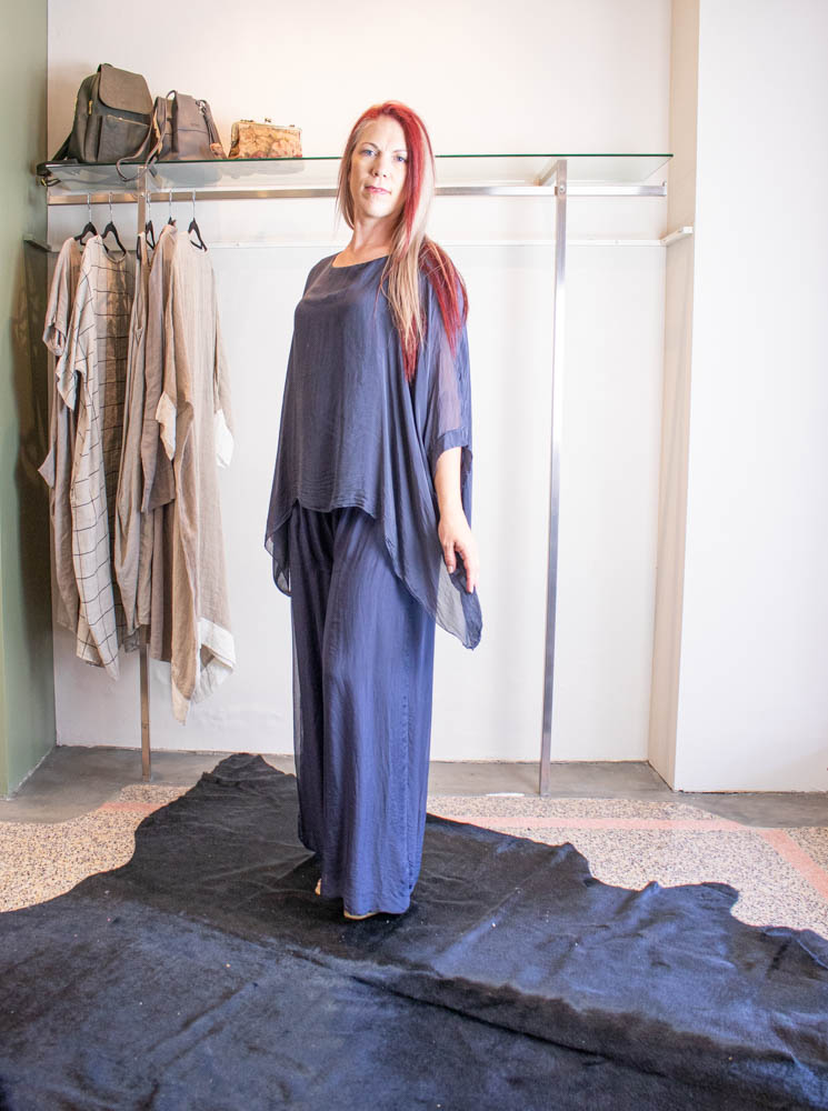 Women's Natural Silk Batwing Top The Dressing Room NZ
