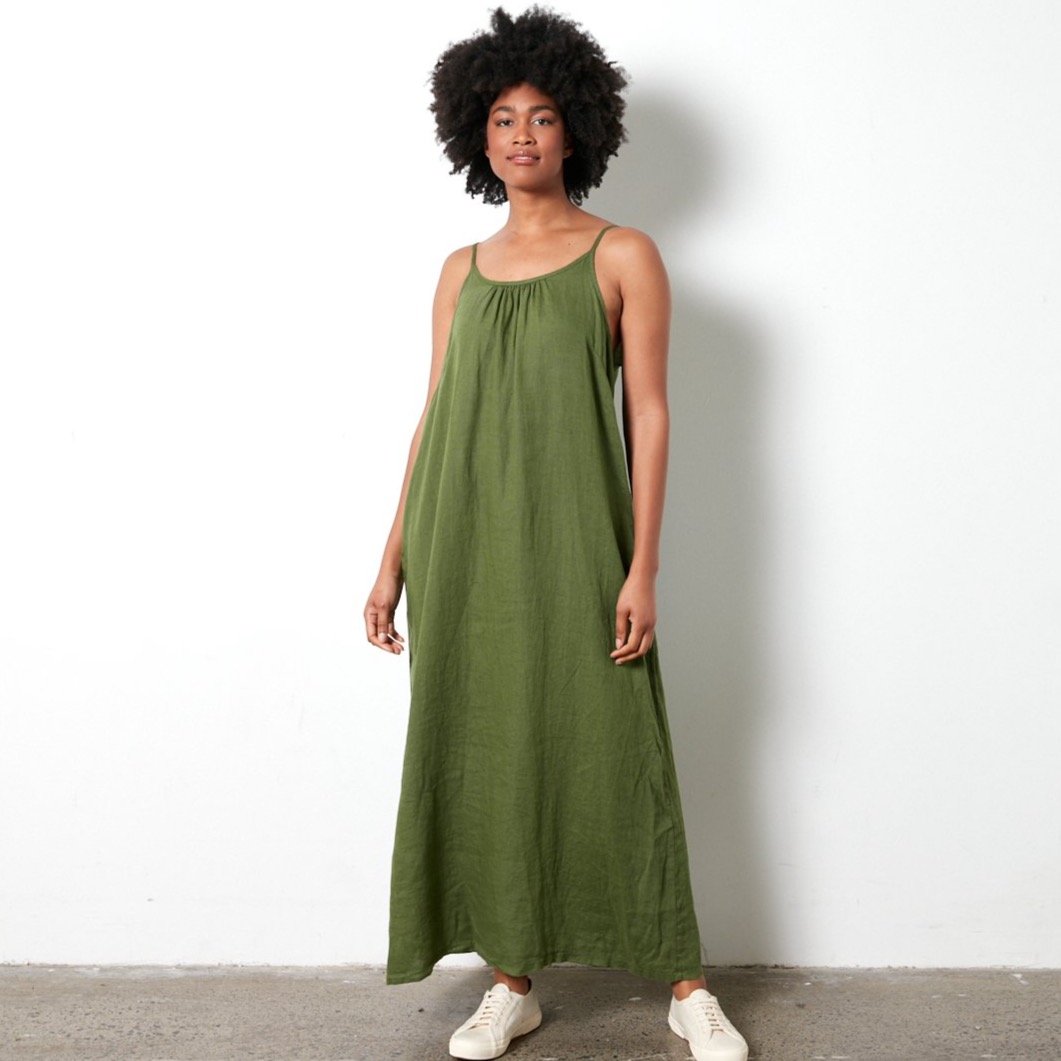 Full Length Linen Maxi Dress The Dressing Room NZ